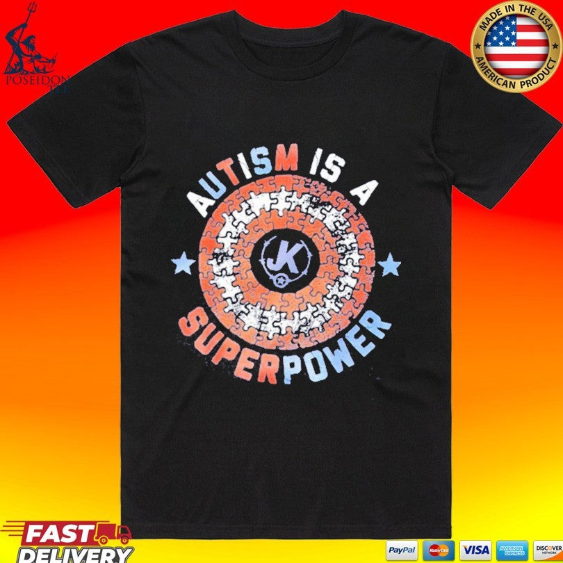 Autism Is A Superpower - Adult & Kids T-Shirts, Sweatshirts & Hoodies apparel design preview 1