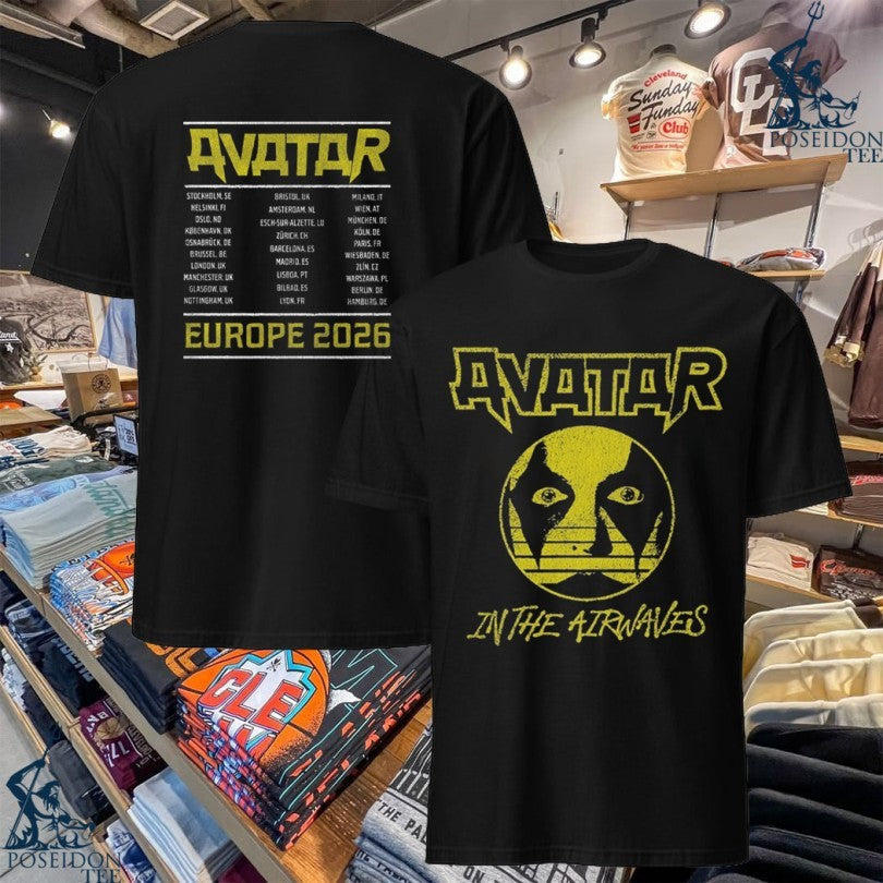 Avatar In The Airwaves Tour Europe 2026 - Adult & Kids T-Shirts, Sweatshirts & Hoodies apparel design preview 1