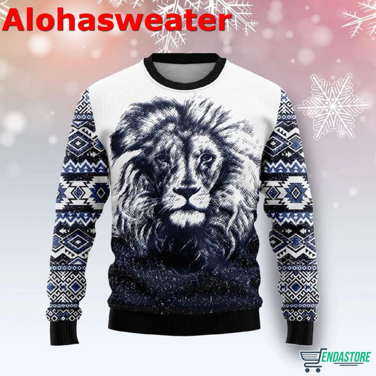Awesome Lion Ugly Christmas Sweater - Holiday Gift product image