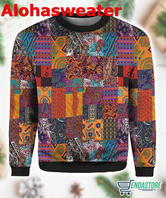 Awesome Patchwork Ugly Christmas Sweater - Holiday Gift product image