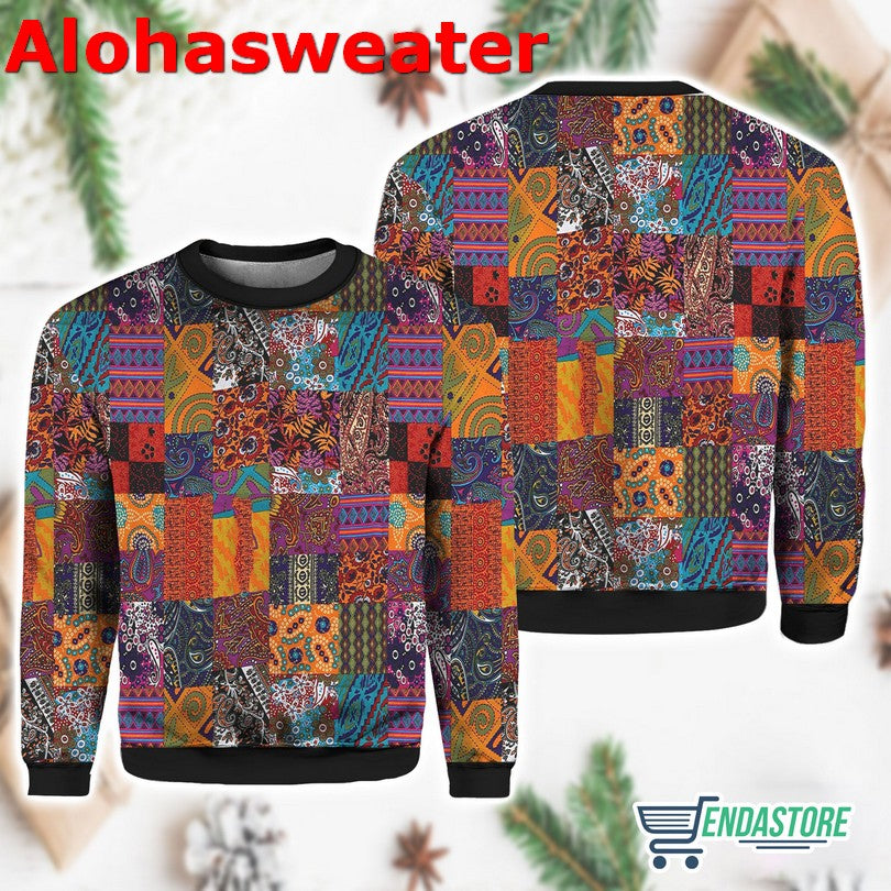 Awesome Patchwork Ugly Christmas Sweater - Holiday Gift product image 2