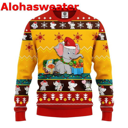 Baby Elephant Ugly Christmas Sweater - Holiday Gift product image