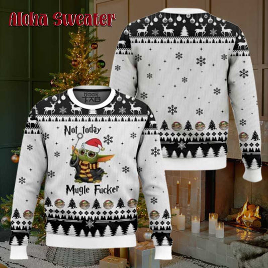 Baby Yoda Muggle Fucker Ugly Christmas Sweater - Holiday Gift product image