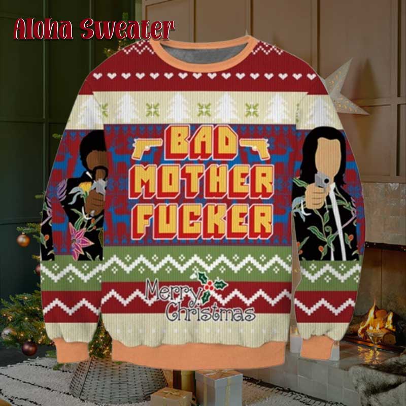 Again Pulp Fiction 3d Printed 3D Ugly Christmas Sweater - Holiday Gift product image 5