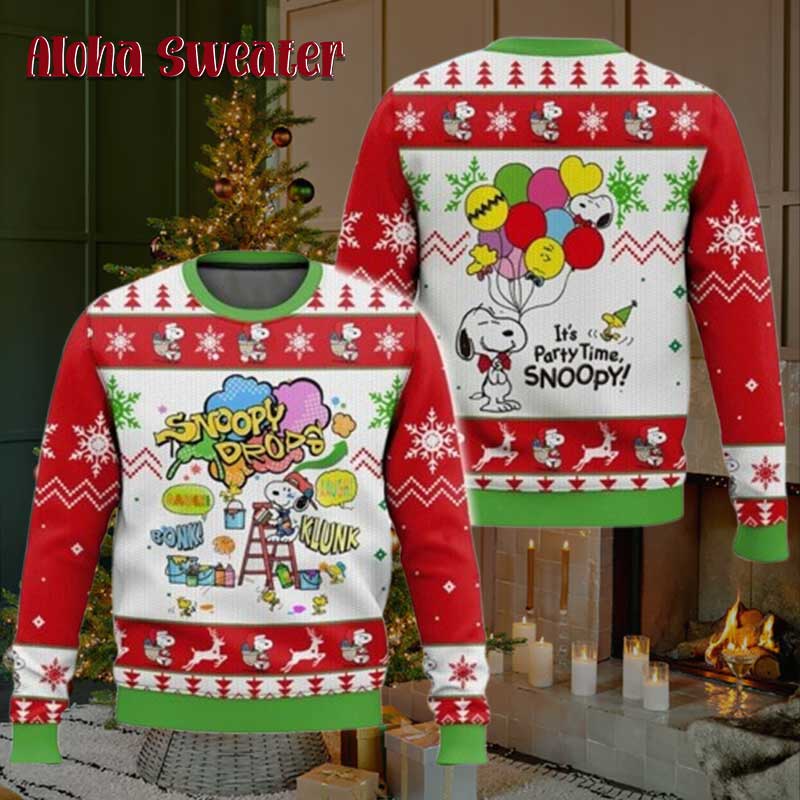 Baloon Charlie And Snoopy Ugly Christmas Sweater - Holiday Gift product image