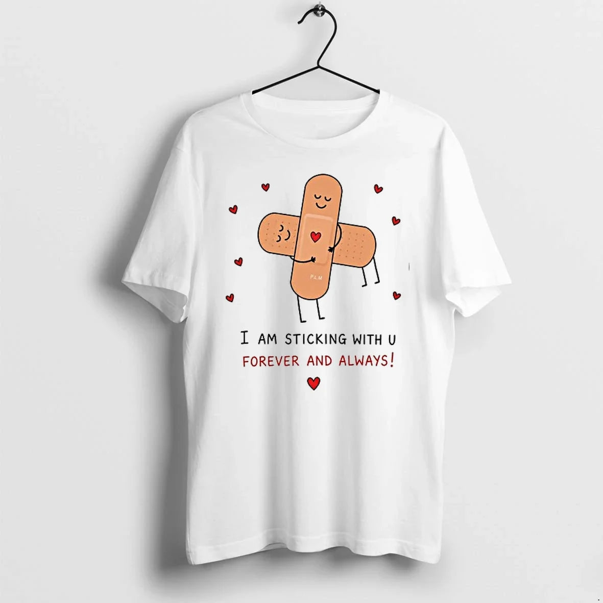 Bandages Hug I Am Sticking With U Forever And Always - Adult & Kids T-Shirts, Sweatshirts & Hoodies apparel design preview 1