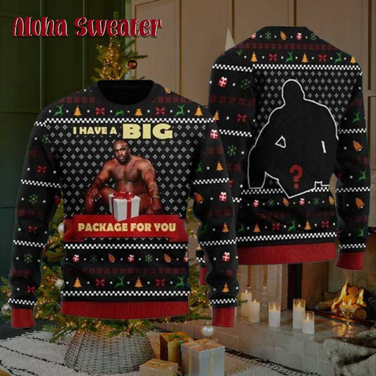 Barry Wood I Have Big Package For You Ugly Christmas Sweater - Holiday Gift product image