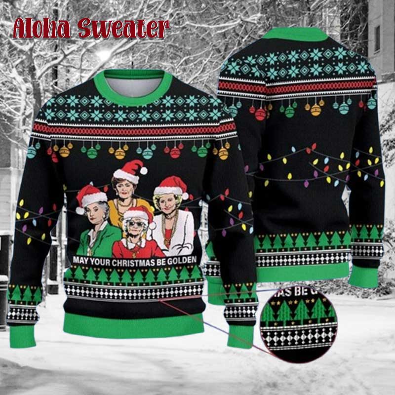 Ain’t Nothing But Golden Girls Ugly Christmas Sweater - Holiday Gift product image 2