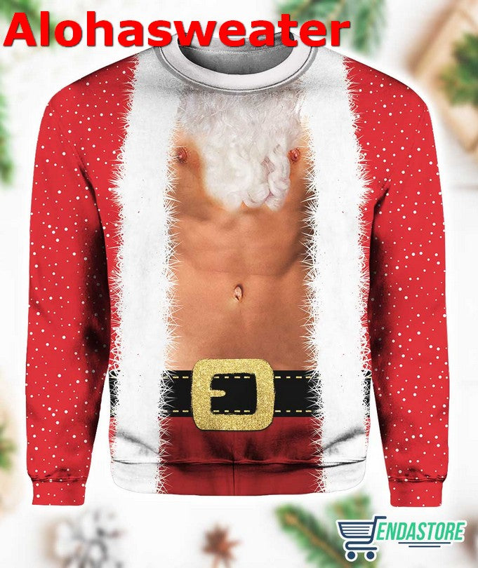 Bearded Muscle Funny Ugly Christmas Sweater - Holiday Gift product image
