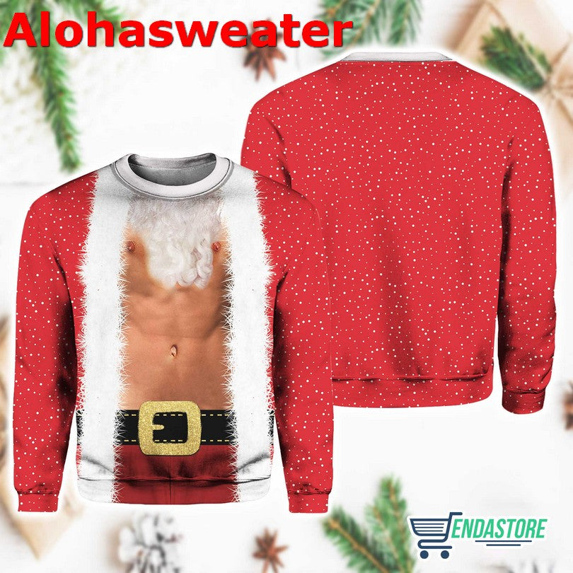 Bearded Muscle Funny Ugly Christmas Sweater - Holiday Gift product image 2
