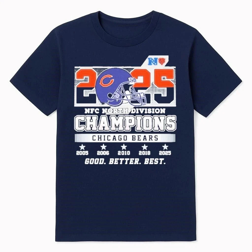 Bears 2025 NFC North Division Champions Good Better - Adult & Kids T-Shirts, Sweatshirts & Hoodies apparel design preview 1