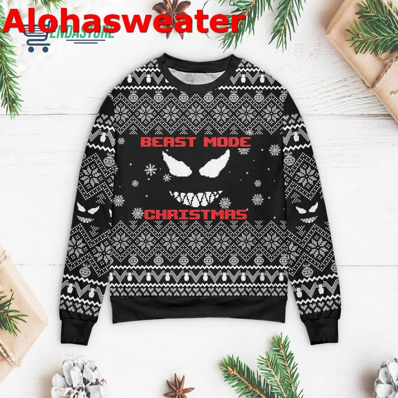 Bearded Muscle Funny Ugly Christmas Sweater - Holiday Gift product image 4