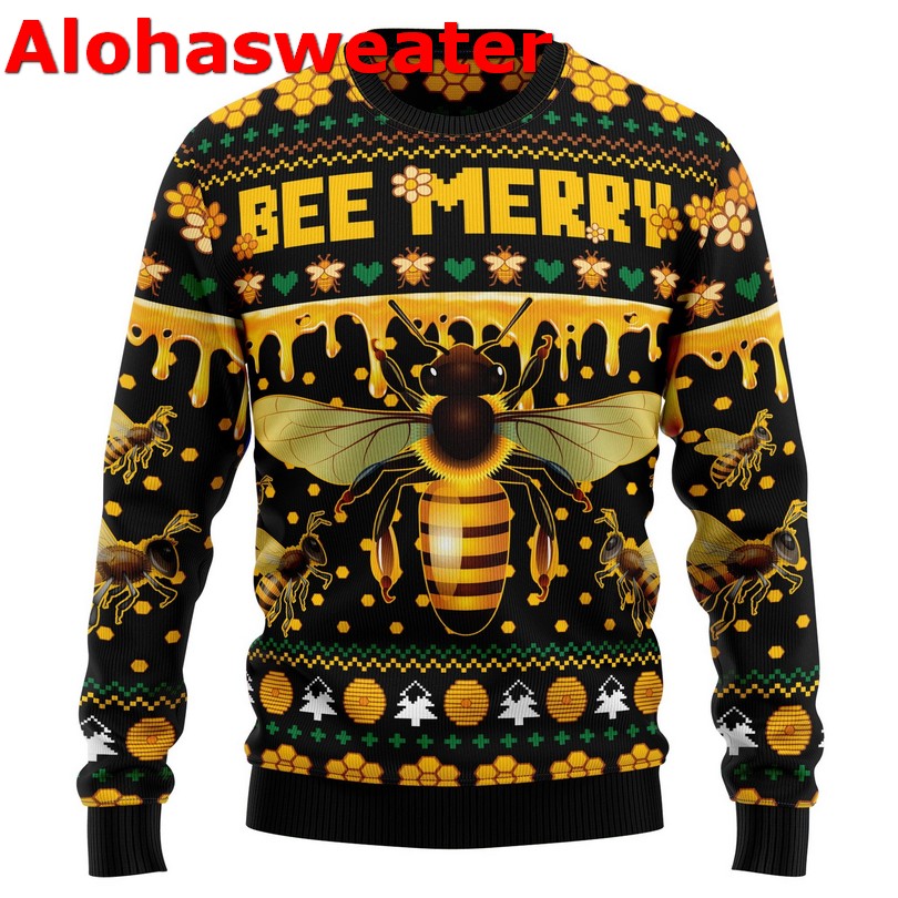 Bee merry Christmas Sweater - Holiday Gift product image 4