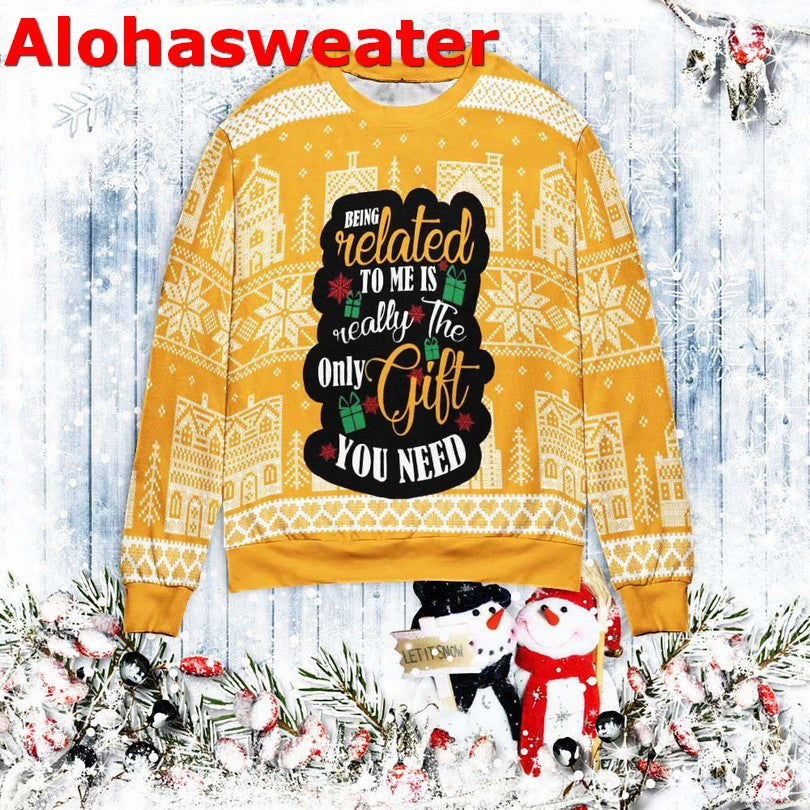 Believe in baseball swing through the snow Christmas Sweater - Holiday Gift product image 3