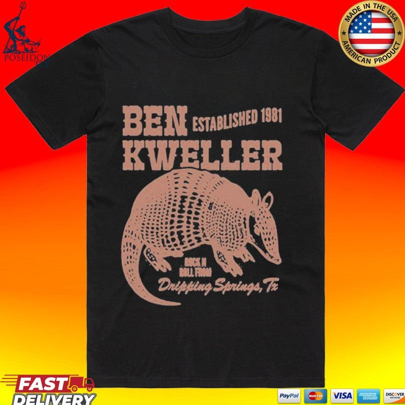Ben Kweller 2026 Merch Drop The Armadillo For Red - Adult & Kids T-Shirts, Sweatshirts & Hoodies apparel design preview 1