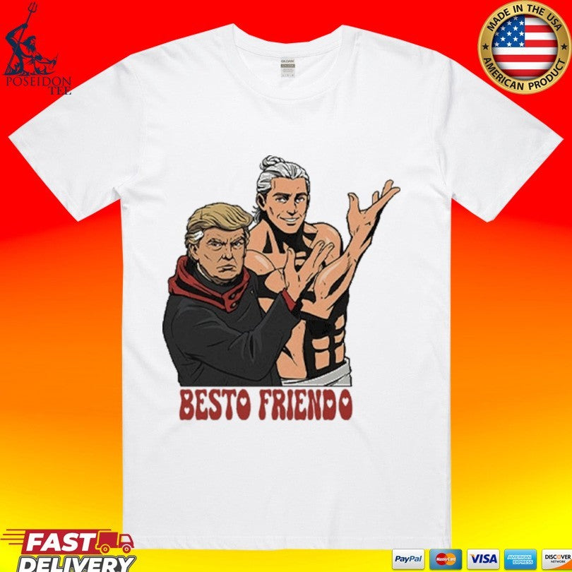 Besto Friendo Trump Epstein Inspired Meme - Adult & Kids T-Shirts, Sweatshirts & Hoodies apparel design preview 1