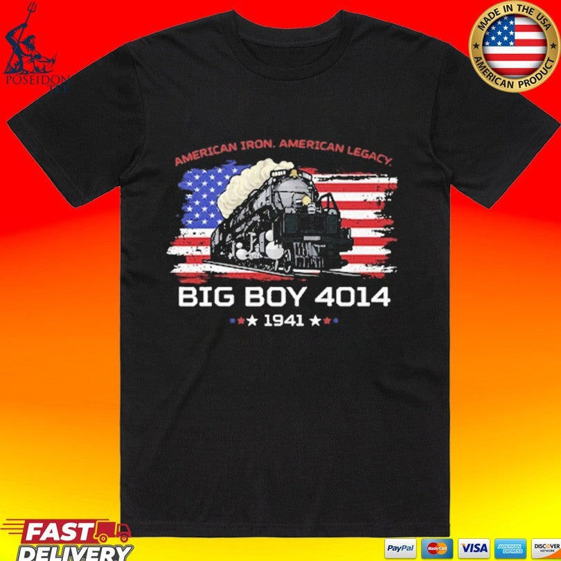Big Boy 4014 1941 American Iron Legacy - Adult & Kids T-Shirts, Sweatshirts & Hoodies apparel design preview 1