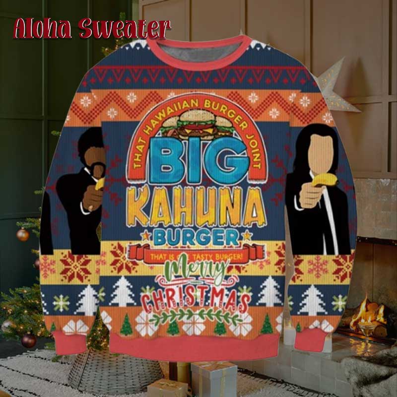Retro Art Pulp Fiction Ugly Christmas Sweater - Holiday Gift product image 5