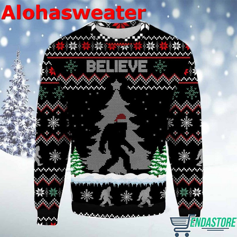 Bigfoot Camping Christmas Ugly Christmas Sweater - Holiday Gift product image 3