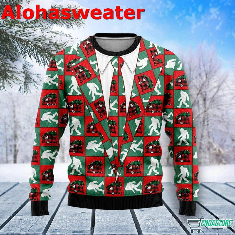 Bigfoot Classic Design For Fan Ugly Christmas Sweater - Holiday Gift product image 3
