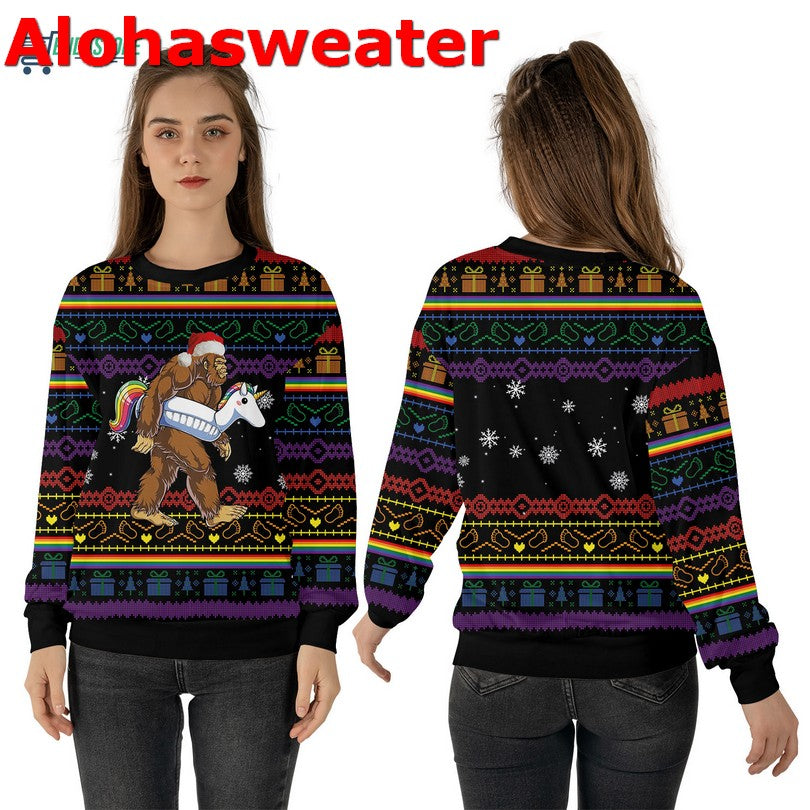 Bigfoot Cute Ugly Christmas Sweater - Holiday Gift product image 3