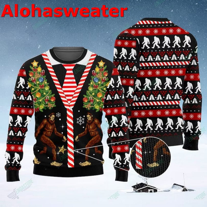 Bigfoot I’m Done Christmas Sweater - Holiday Gift product image 2