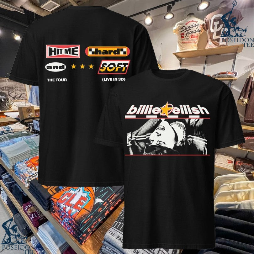 Billie Eilish Upside Down Live In 3d - Adult & Kids T-Shirts, Sweatshirts & Hoodies apparel design preview 1