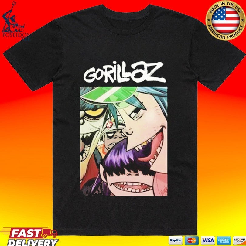 Billie Eilish Gorillaz Band - Adult & Kids T-Shirts, Sweatshirts & Hoodies apparel design preview 1