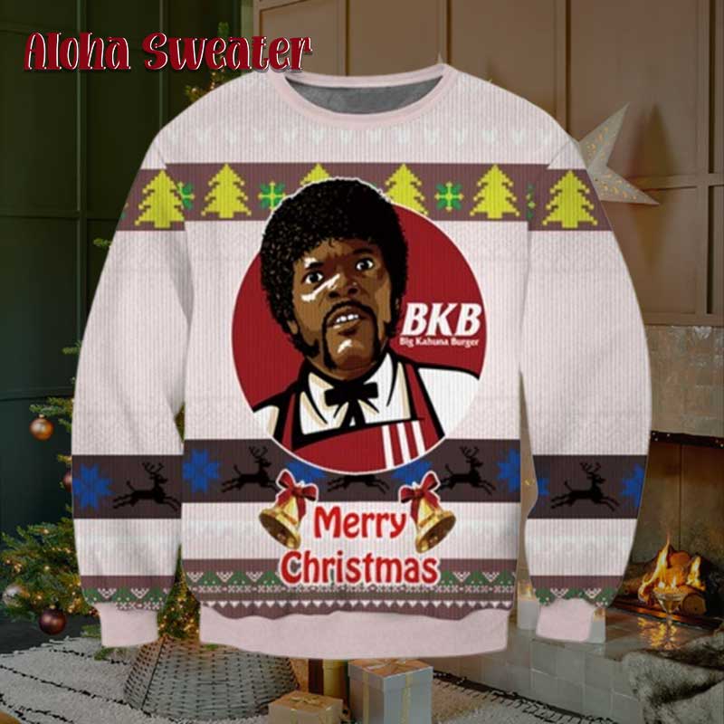 Check Out I Said Goddamn Pulp Fiction Ugly Christmas Sweater - Holiday Gift product image 3