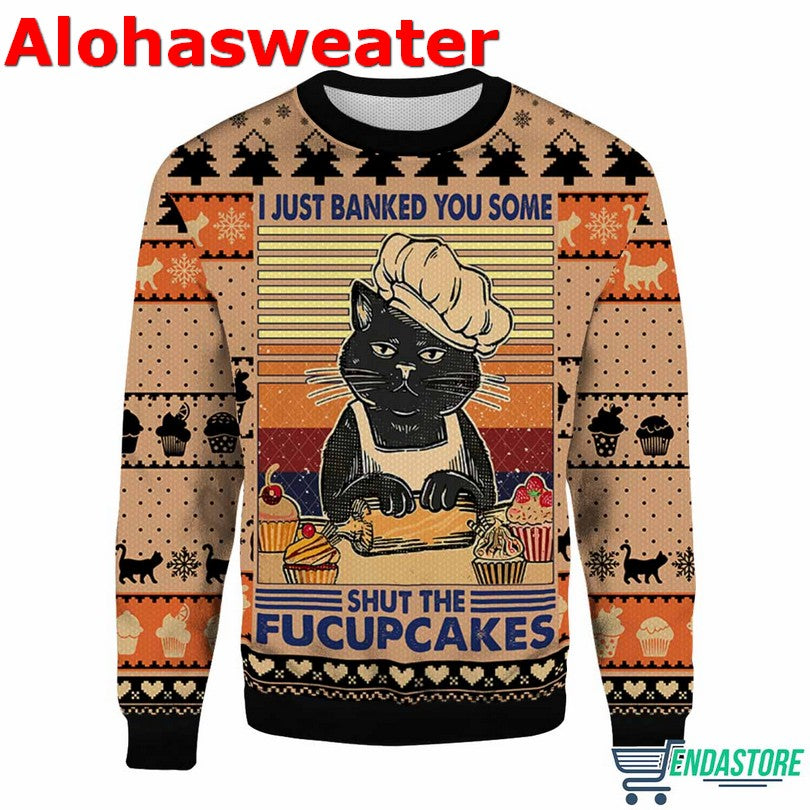 Black Cat Ride Flamingo Ugly Christmas Sweater - Gift for Animal Lovers product image 2