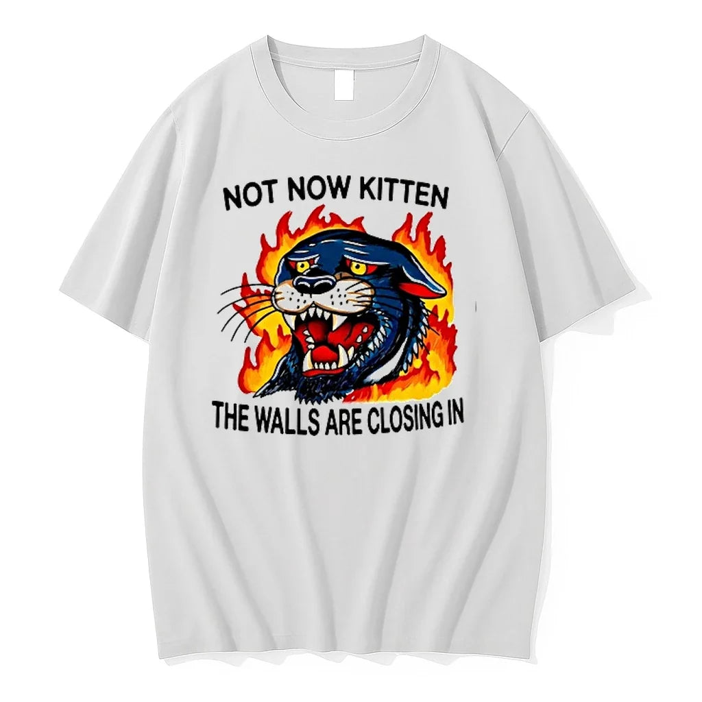 Black Panther Not Now Kitten The Walls Are Closing In - Adult & Kids T-Shirts, Sweatshirts & Hoodies apparel design preview 1