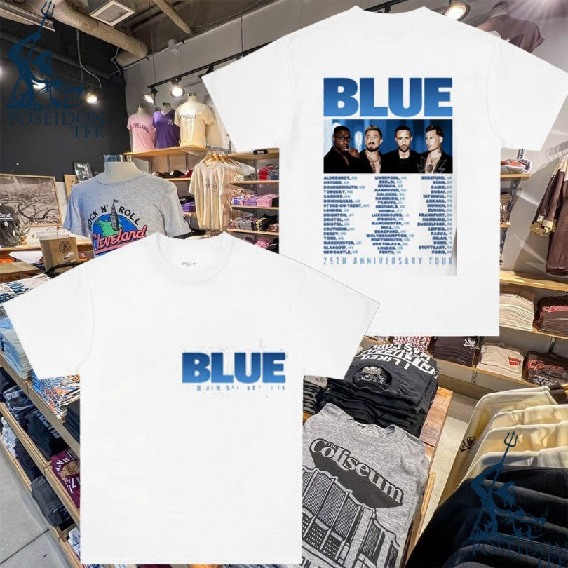 Blue 25th Anniversary Tour - Adult & Kids T-Shirts, Sweatshirts & Hoodies apparel design preview 1