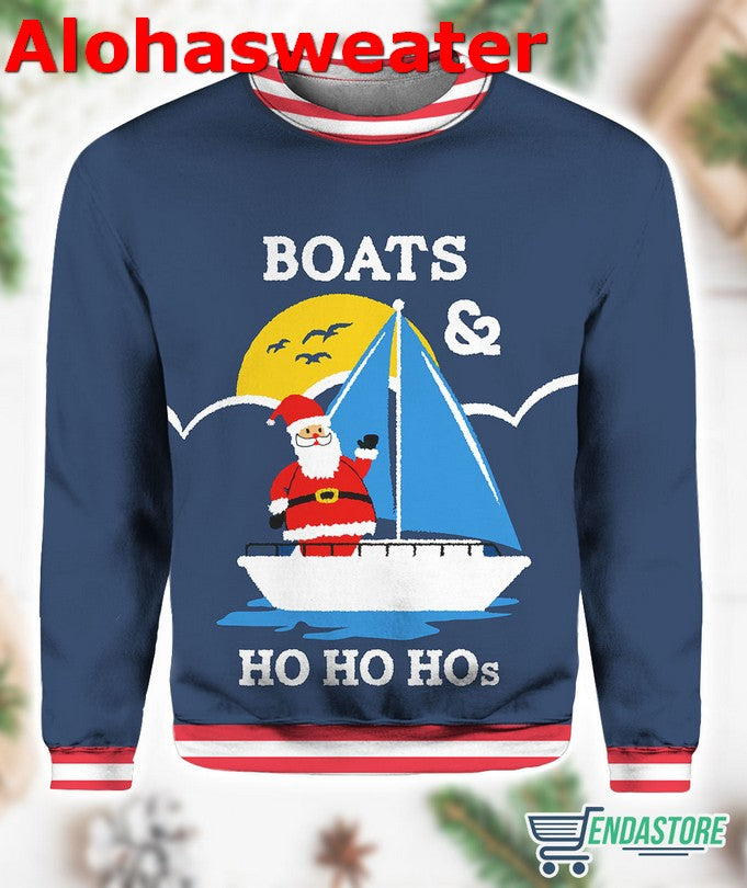 Boats Ho Ho Hos Ugly Christmas Sweater - Holiday Gift product image