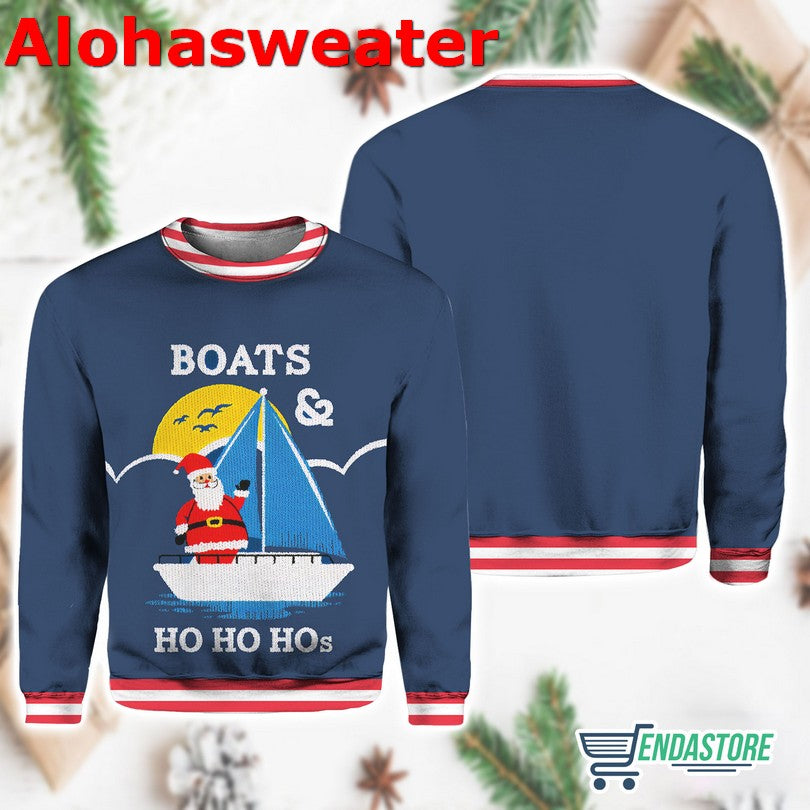 Boats Ho Ho Hos Ugly Christmas Sweater - Holiday Gift product image 3