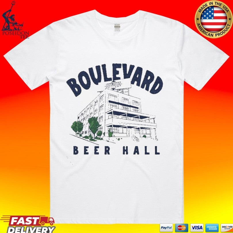 Boulevard Beer Hall Vintage Grey - Adult & Kids T-Shirts, Sweatshirts & Hoodies apparel design preview 1