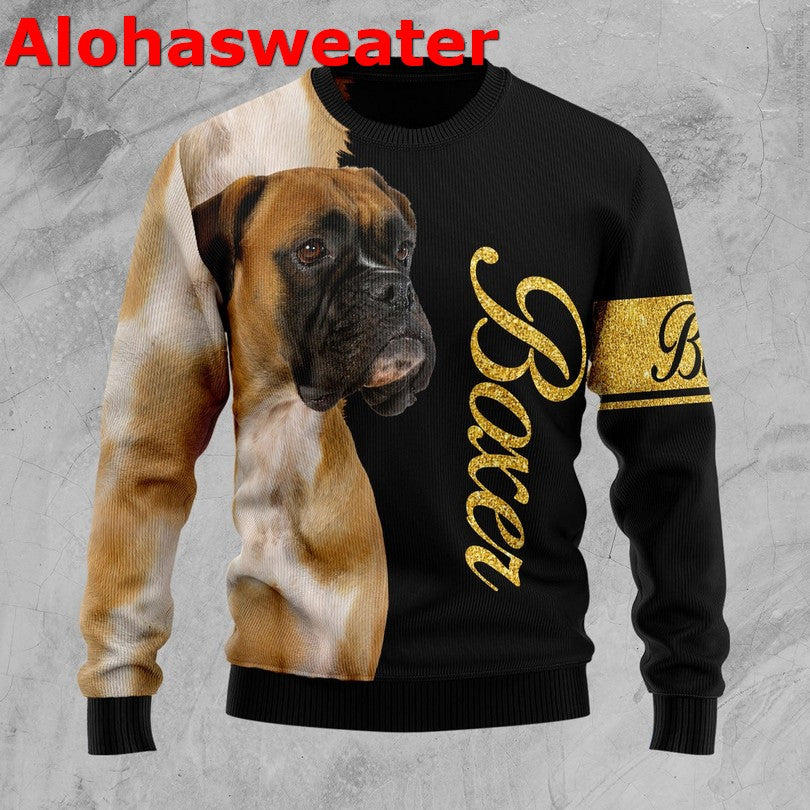 Boxer Trending Ugly Christmas Sweater - Holiday Gift product image