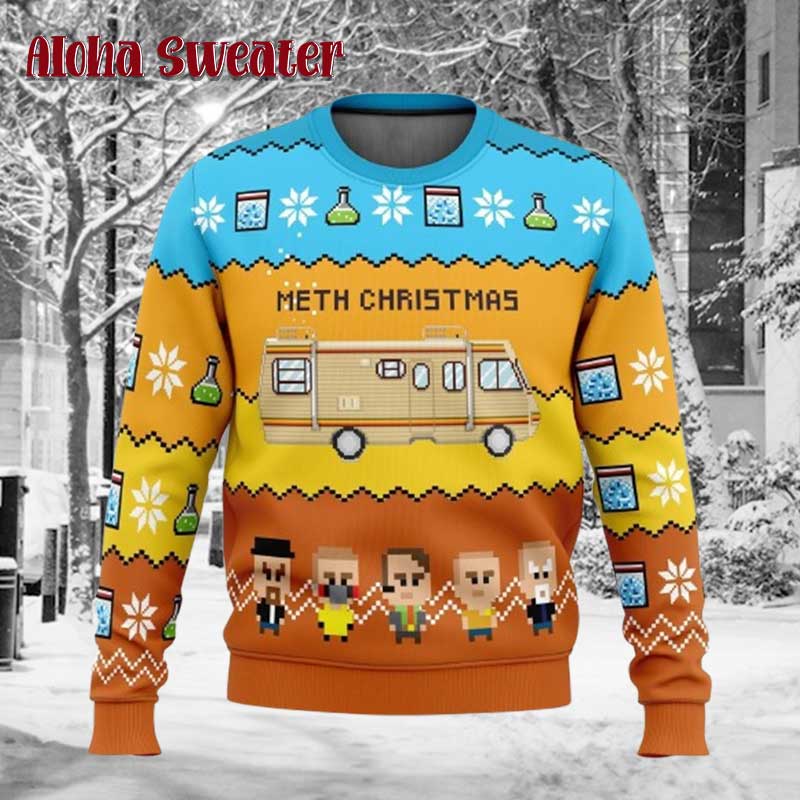 Breaking Bad Meth Car Movie Ugly Christmas Sweater - Holiday Gift product image
