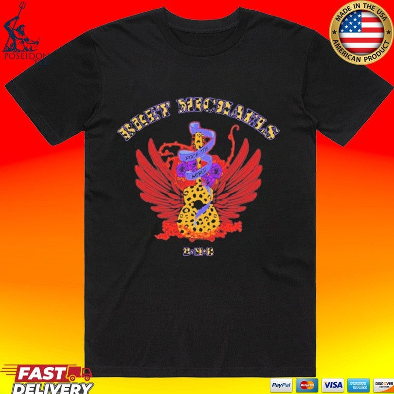 Bret Michaels Cheetah Print Guitar - Adult & Kids T-Shirts, Sweatshirts & Hoodies apparel design preview 1