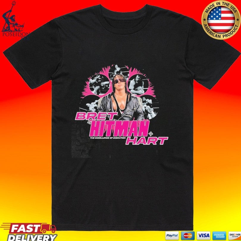 Bret The Hitman Hart - Adult & Kids T-Shirts, Sweatshirts & Hoodies apparel design preview 1