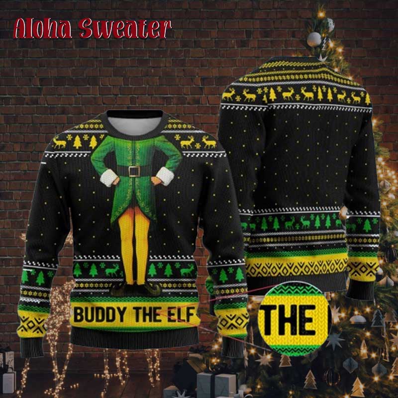 Merry Christmas From Buddy The Elf Ugly Christmas Sweater - Holiday Gift product image 5