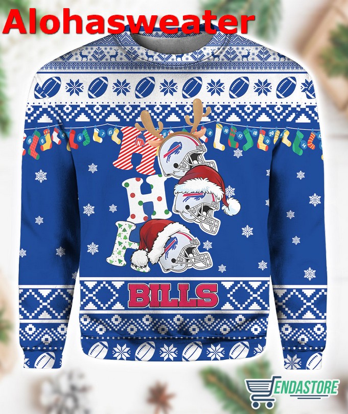 Buffalo Bills Ho Ho Ho Ugly Christmas Sweater - Holiday Gift product image