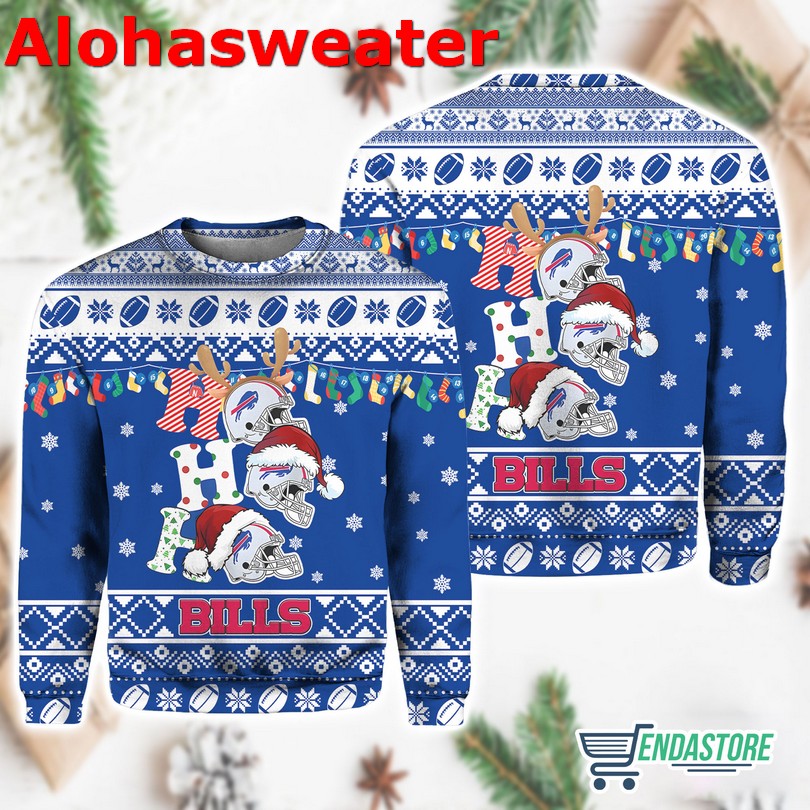 Buffalo Bills Ho Ho Ho Ugly Christmas Sweater - Holiday Gift product image 2