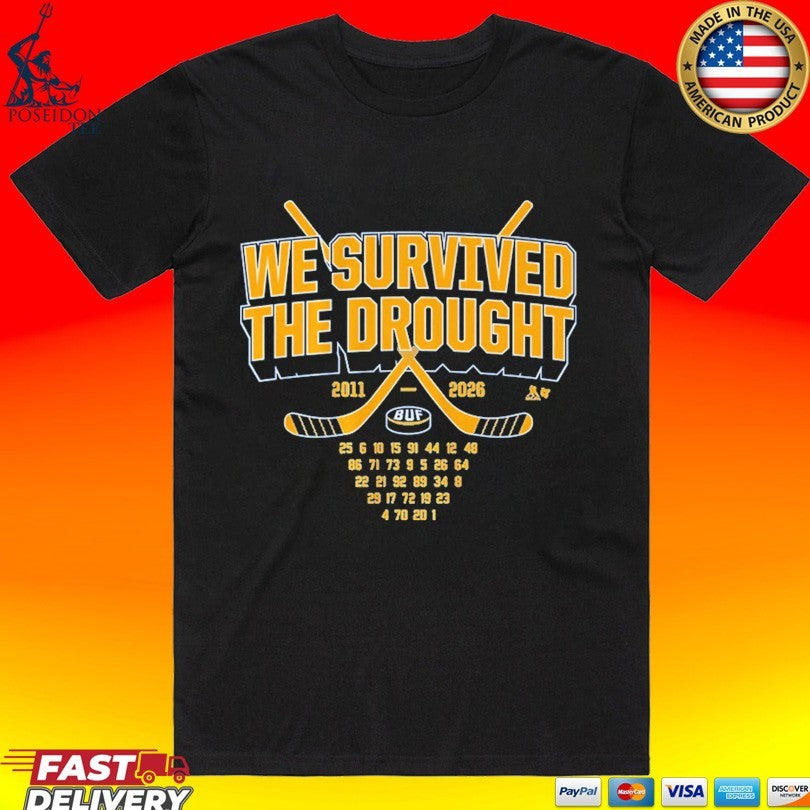 Buffalo Hockey We Survived The Drought 2011 2026 - Adult & Kids T-Shirts, Sweatshirts & Hoodies apparel design preview 1