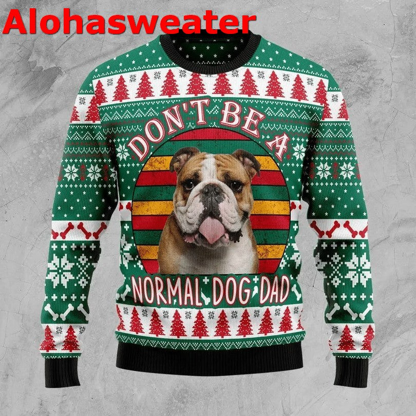 Bulldog ho ho ho Christmas Sweater - Holiday Gift product image 4