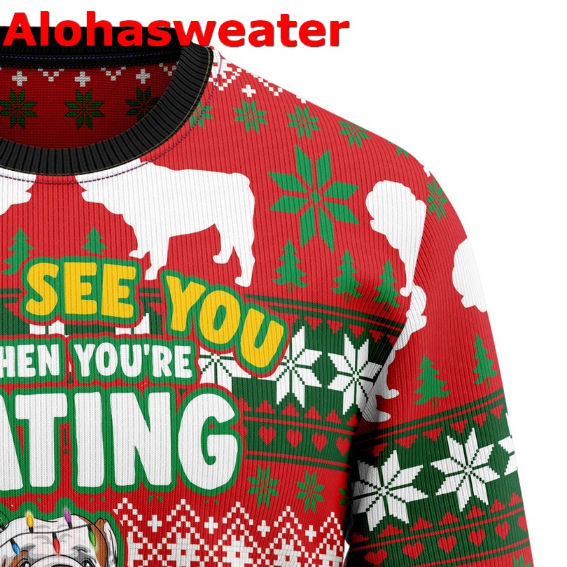 Bulldog snacks Christmas Sweater - Holiday Gift product image 3