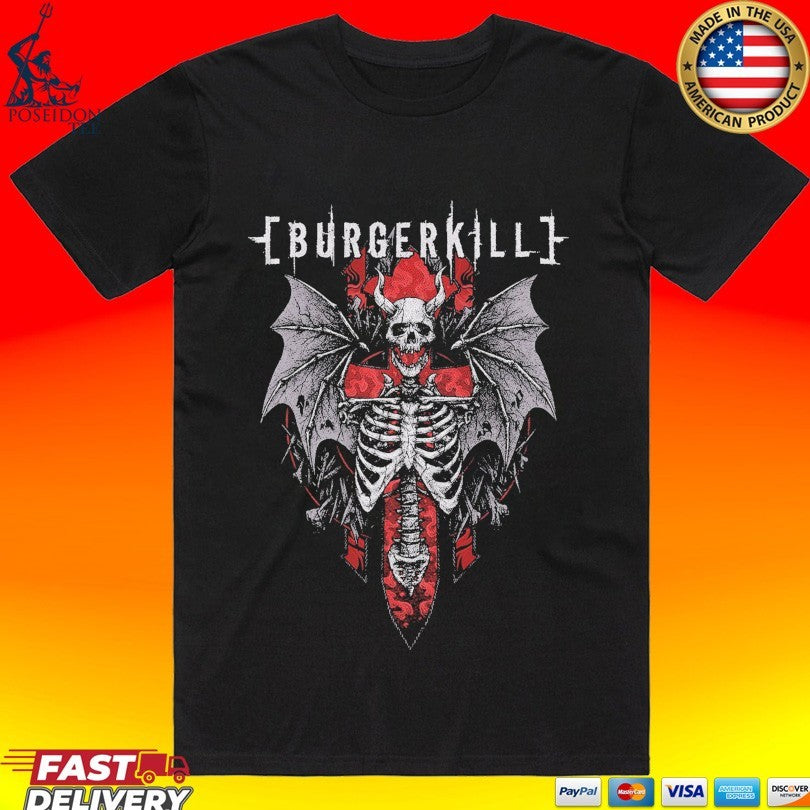Burgerkill Skeleton Wings - Adult & Kids T-Shirts, Sweatshirts & Hoodies apparel design preview 1