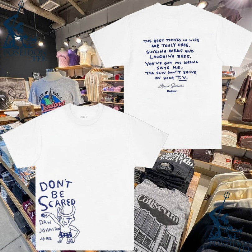 Butter Goods X Daniel Johnston Don't Be Scared - Adult & Kids T-Shirts, Sweatshirts & Hoodies apparel design preview 1