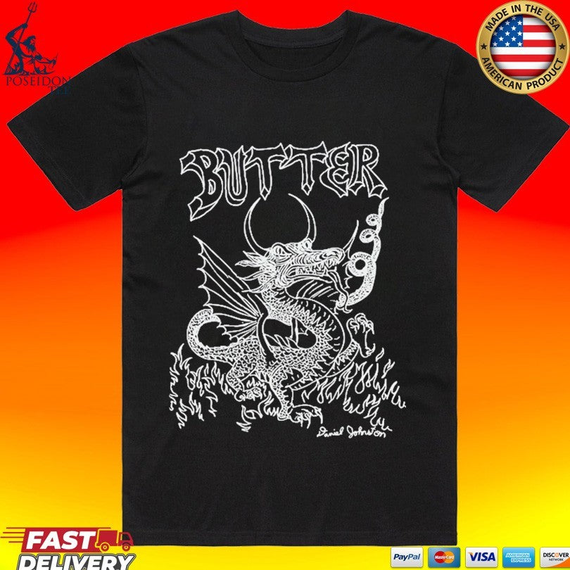 Butter Goods X Daniel Johnston Dragon - Adult & Kids T-Shirts, Sweatshirts & Hoodies apparel design preview 1