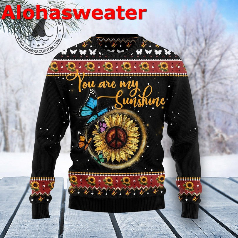 Butterfly wreath Christmas Sweater - Holiday Gift product image 2