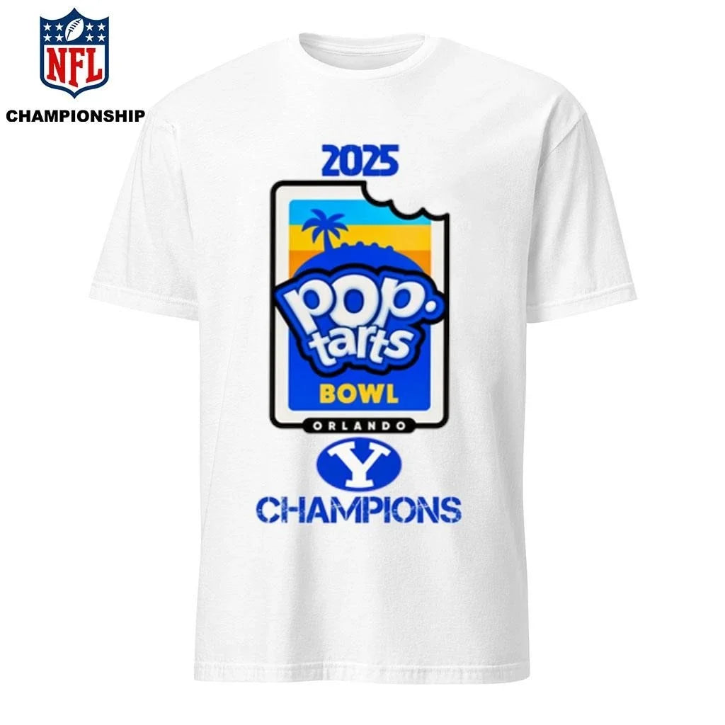 BYU Cougars 2025 Pop-Tarts Bowl Champions Logo - Adult & Kids T-Shirts, Sweatshirts & Hoodies apparel design preview 1